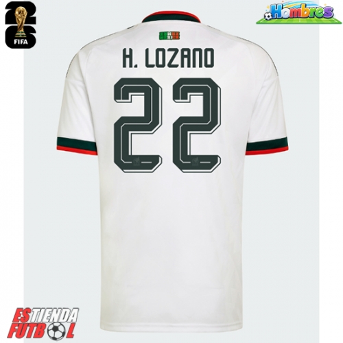 México Hirving Lozano #22 Segunda Equipación Mundial 2026 Manga Corta